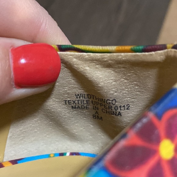 Nine West Wild Thing Cork Wedges. Bright Floral Paisley. Peep Toe. Size 8. - Picture 8 of 8